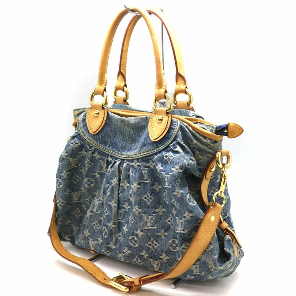 LOUIS VUITTON Neo Cabby Monogram Denim Blue LV Handbag Shoulder Bag